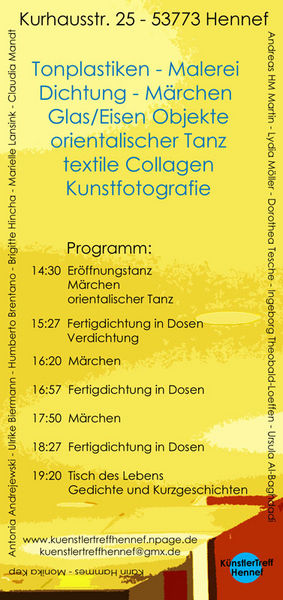 Flyer Kunstfest Programm